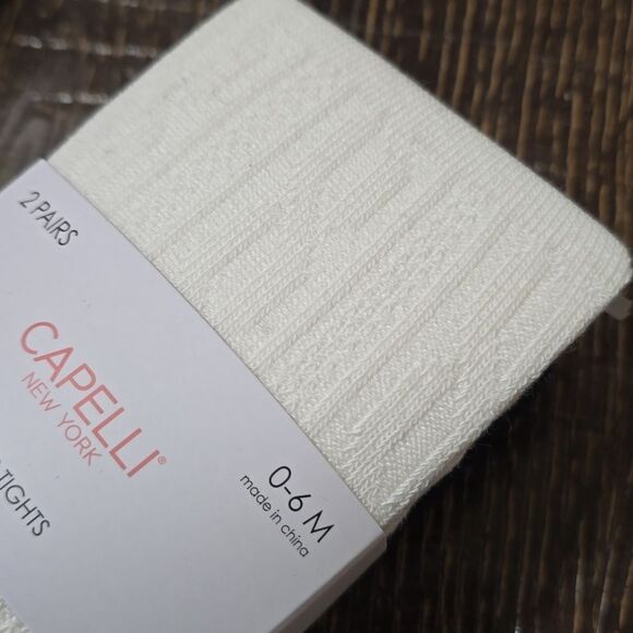 Capelli New York Sweater Tights 2-Pairs 0-6 Months - Picture 9 of 9